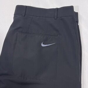 Nike Men Black Dri Fit Tapered Performance Golf Stretch Pants Pockets Size 38X32